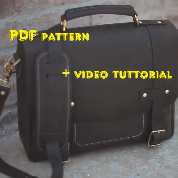 Satchel bag pattern, Leather satchel bag pattern, Leather messenger bag pattern, Messenger bag pattern, Messenger bag pattern pdf