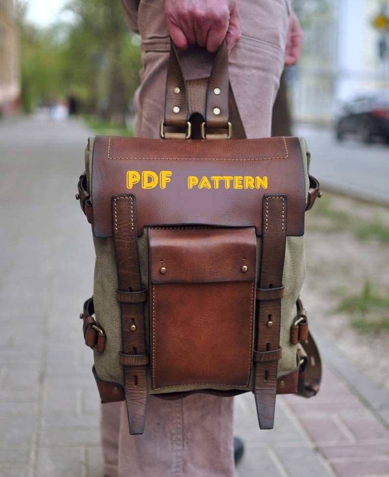 Leather Bag Pattern Pdf Leather Backpack Pattern Pdf Etsy