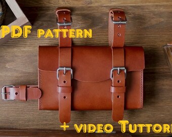 Bicycle bag pattern, Bicycle bag pad, Leather bicycle bag pattern, Leather bicycle bag pdf, Bike bag pattern, Leather bike bag pattern