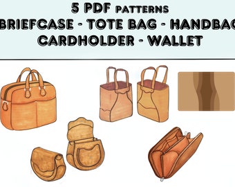 Leather messenger bag pattern, Leather messenger bag pdf, Leather tote bag pdf, Leather tote bag pattern, Leather handbag pattern