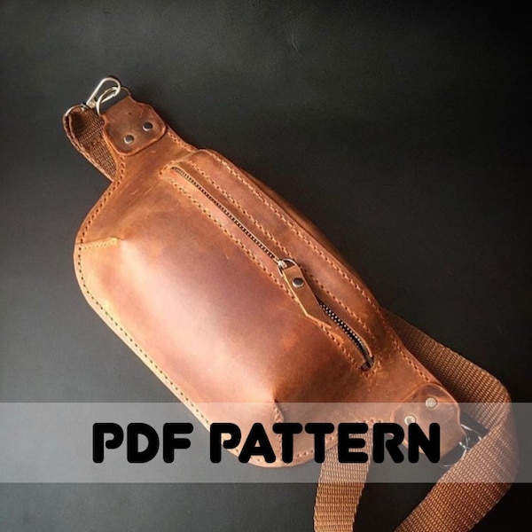 Leather belt bag pattern, Leather belt bag pdf, Belt bag pattern, Belt bag pdf,Leather sling bag pattern,Leather sling bag pdf,Sling bag pdf