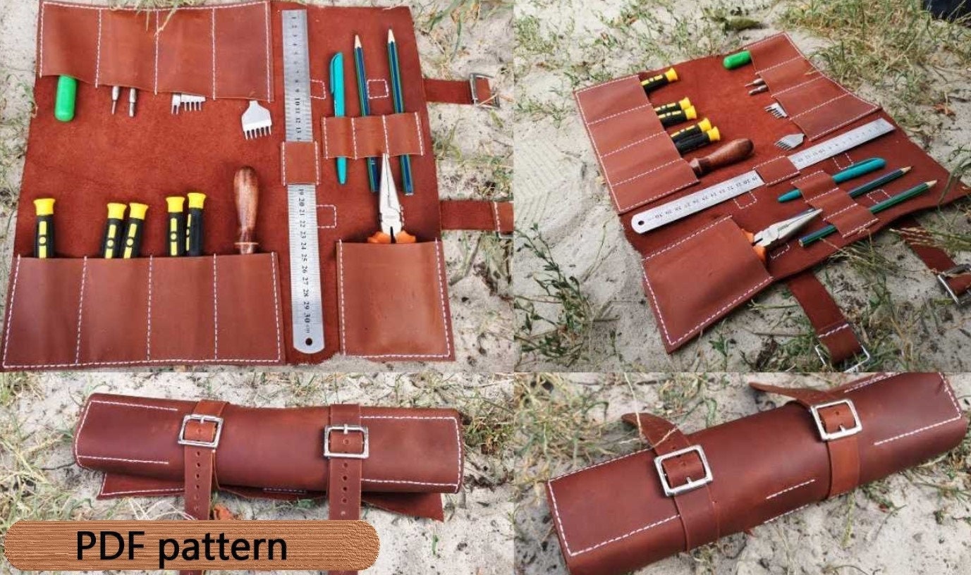 Tool Roll Bag Pattern Leather Roll Pattern Tool Bag Pattern Etsy Canada