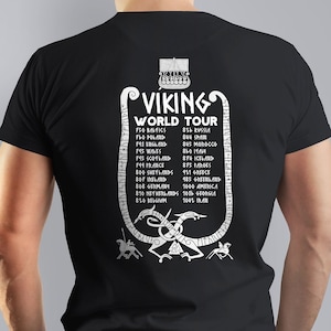 Viking World Tour T-Shirt 2-Sided - Viking Shirt, Funny Viking Gift, Norse Mythology, Viking T-Shirt, Viking History, History Teacher Shirts