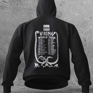 Viking World Tour Hoodie - Viking Hoodie, Viking Sweatshirt, Unisex, Pullover, Viking Clothing, Norse Mythology