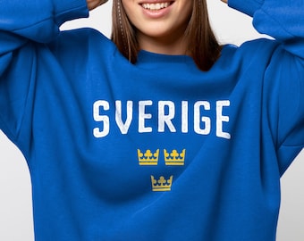 Team Sweden Sweatshirt - Unisex Crewneck Pullover - Scandinavian Sweater, Swedish Gifts, Nordic Sweater, Swedish Shirt