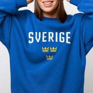 Team Sweden Sweatshirt - Unisex Crewneck Pullover - Scandinavian Sweater, Swedish Gifts, Nordic Sweater, Swedish Shirt