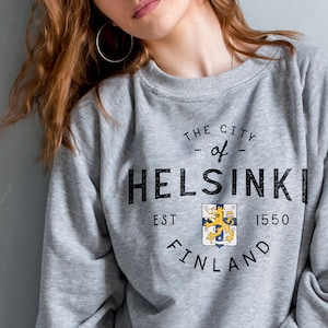 Helsinki, Finland Sweatshirt - Unisex, Soft, Comfortable, Crewneck Pullover - Finnish Apparel, Nordic Clothing
