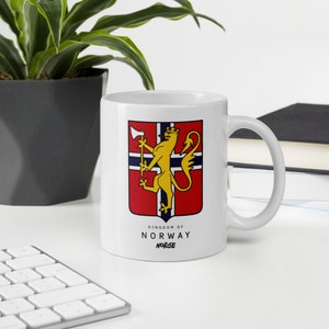 Kingdom of Norway Coffee Mug • Proud Norwegian • Norwegian Heritage • Scandinavian • Nordic