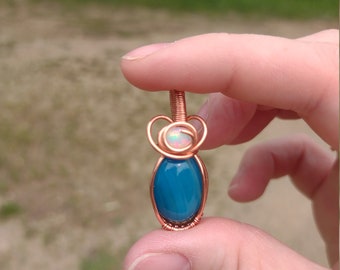 Agate and Opal Pendant