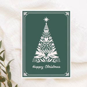 Cartão de Natal com Arte Popular | Cartão de Feliz Natal