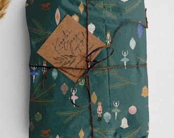 Christmas Ornament Gift Wrap, Christmas Bobble Wrapping Paper