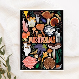 de voeux champignon |  Carte d'anniversaire champignons