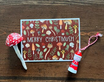 Christmas Cards Mushroom - Etsy