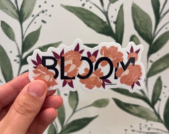 Bloom Vinyl Sticker, Floral Sticker