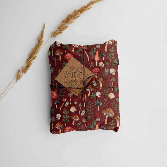 Mushroom Wrapping Paper, Mushroom Gift Wrap