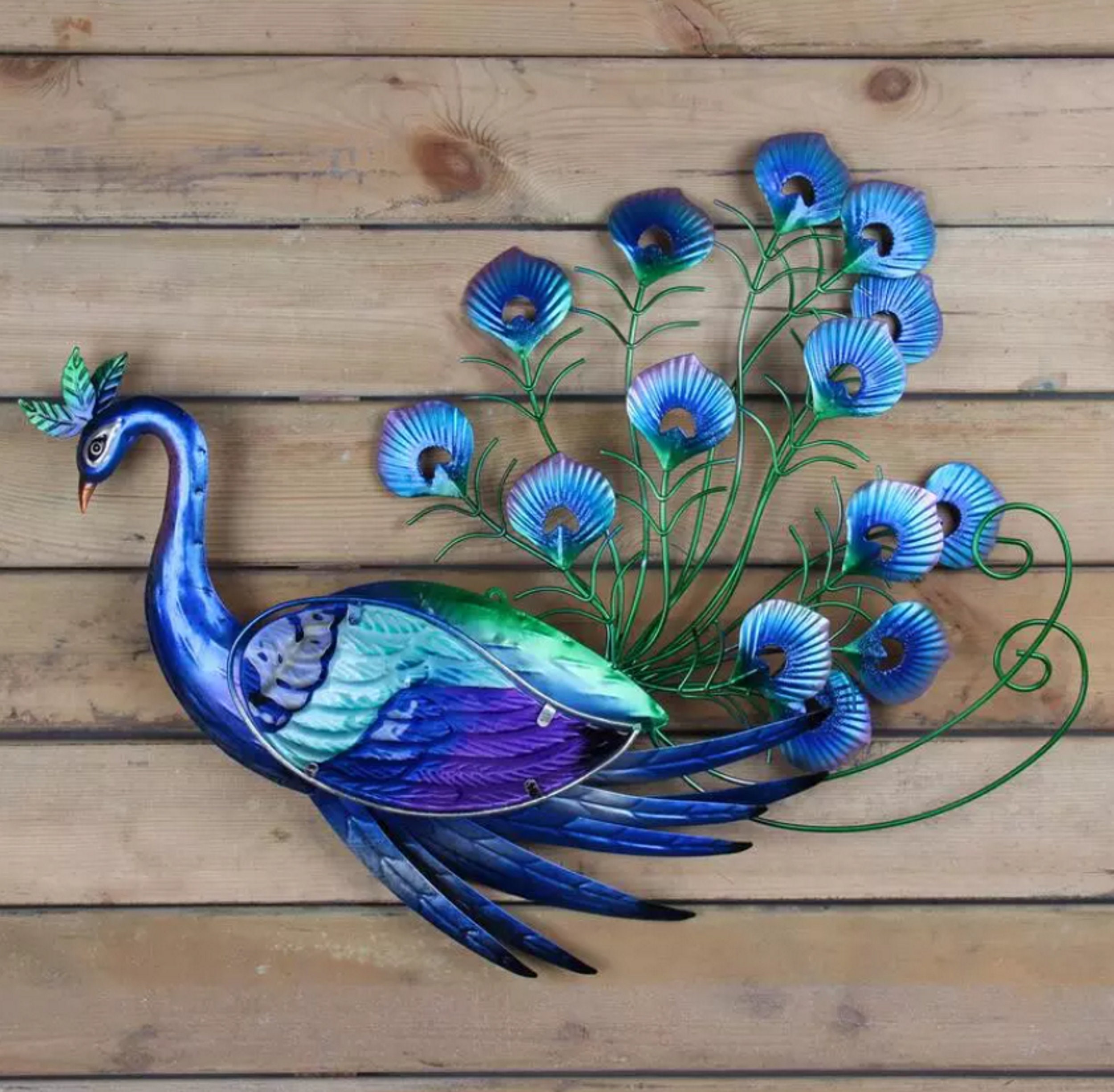 Animal Metal Peacock Wall Artwork for Garden Decoration Etsy