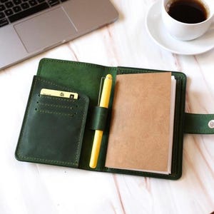 Custom leather notebook cover, Refillable leather notebook, Travel notebook cover a6, Personalized notebook cover, A5 leather journal cover