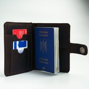 Funda de cuero para pasaporte de grano superior, Funda de cuero para pasaporte, Porta pasaporte de cuero, Estuche para pasaporte, Billetera para pasaporte, Estuche de cuero para pasaporte