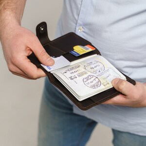 Capa de passaporte de couro, Capa de passaporte de couro de grão superior, Capa de passaporte de couro, Porta-passaporte de couro, Estojo para passaporte, Carteira para passaporte