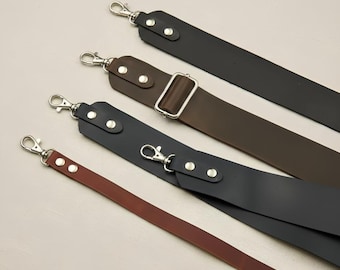 Adjustable leather bag strap, Crossbody bag strap, Detachable strap for bag, Leather purse strap, Wide bag strap, Handmade bag strap
