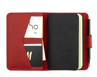 Couverture de carnet de voyage en cuir, Couverture de journal personnalisée, Couverture de journal avec poches, Couverture de carnet à monogramme, Journal rechargeable