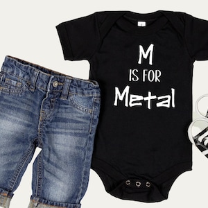 M is for Metal | E is for Emo | P is for Punk Baby Onesie® – Alternative Baby Clothes | Rock & Punk Baby Gift