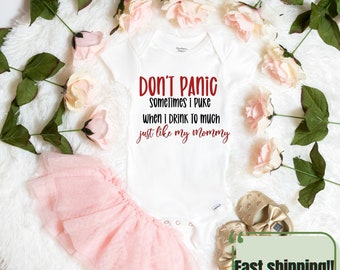 Funny Baby Onesie®: Sometimes I Puke, Just Like My Aunt