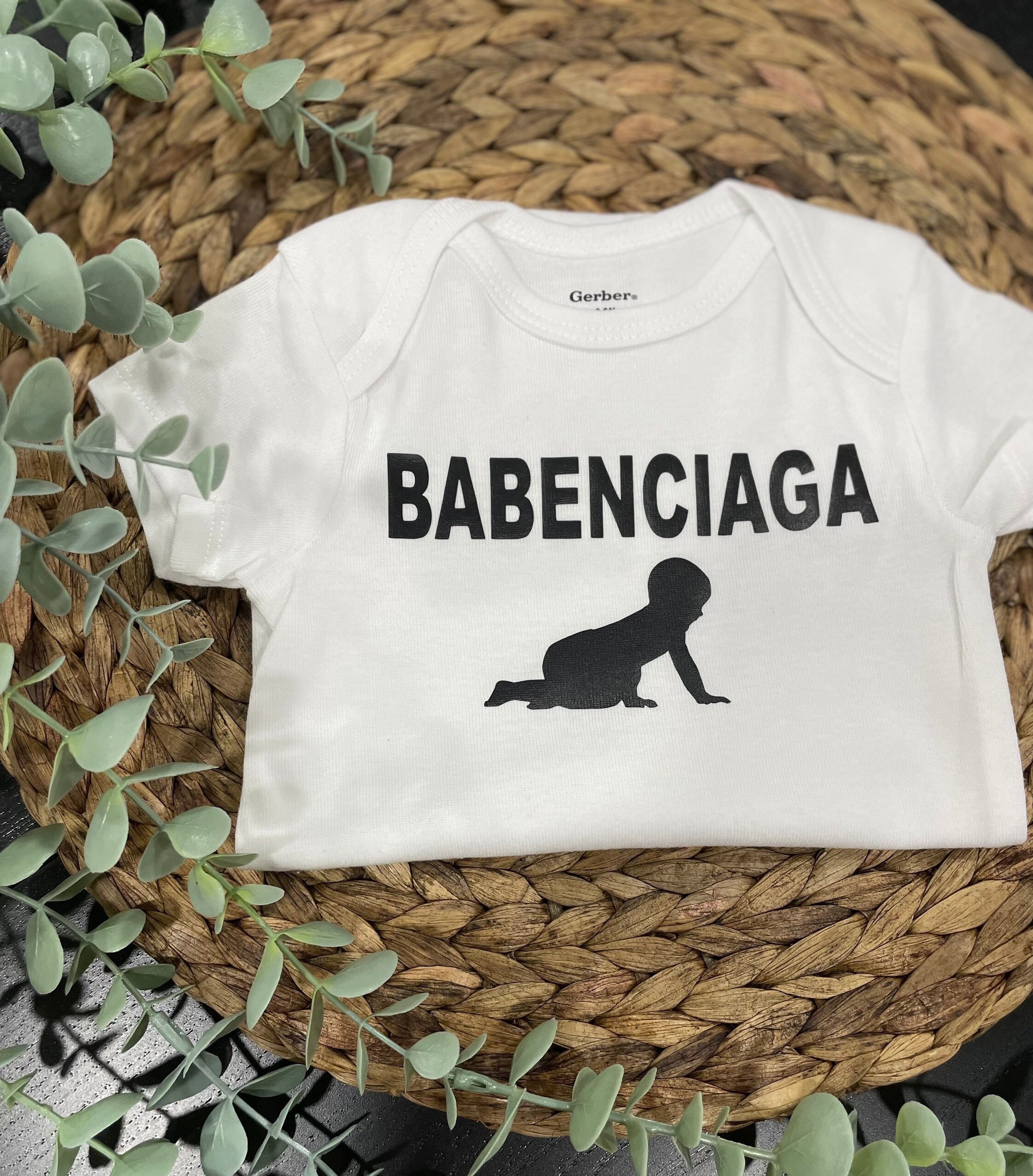 Babenciaga Baby Fashion Onesie Etsy