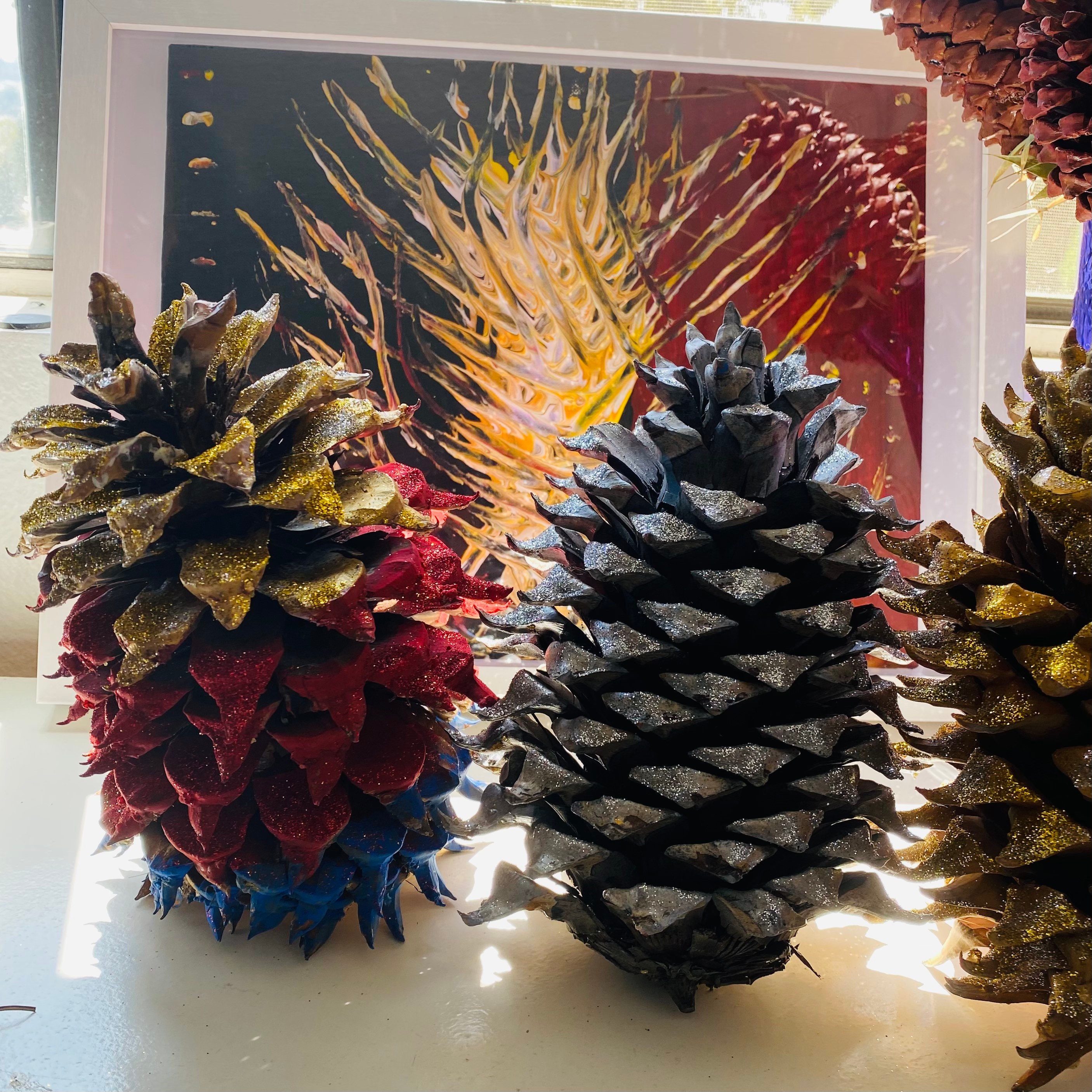 Giant color pine cone-BUY1GET1FREE-GLITTER