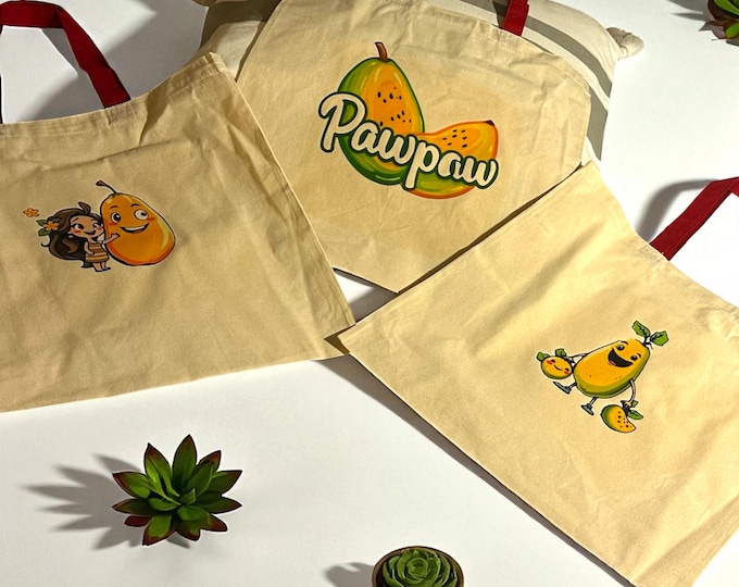 Paw Paw tote Bag, Eco-Friendly, Fun & Playful Style