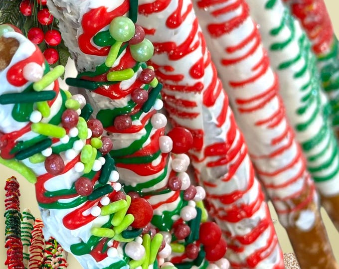 Pretzels Coated Christmas Treats ll 6 pcs per order
