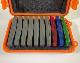 3D Printed Insert for holding 10 GBA games in a shockproof hard case