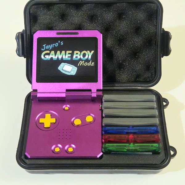3D Printed Insert for Gameboy Advance SP (and Gacha SP mod) in a shockproof hard case