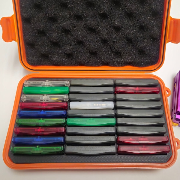 3D Printed Insert for 27 GBA Cartridges in a XXL shockproof hard case