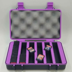 Nintendo Switch (および Switch 2) カートリッジ 95 個を収納できる 3D プリント収納ボックス。(完全に組み立て済み)