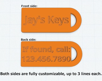 Customizable Keyrings / Luggage Tags