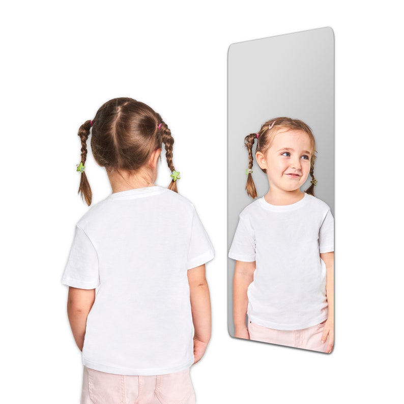 Long Rectangle Shatterproof Acrylic Safety Wall Mirror With Rounded Corners image 2