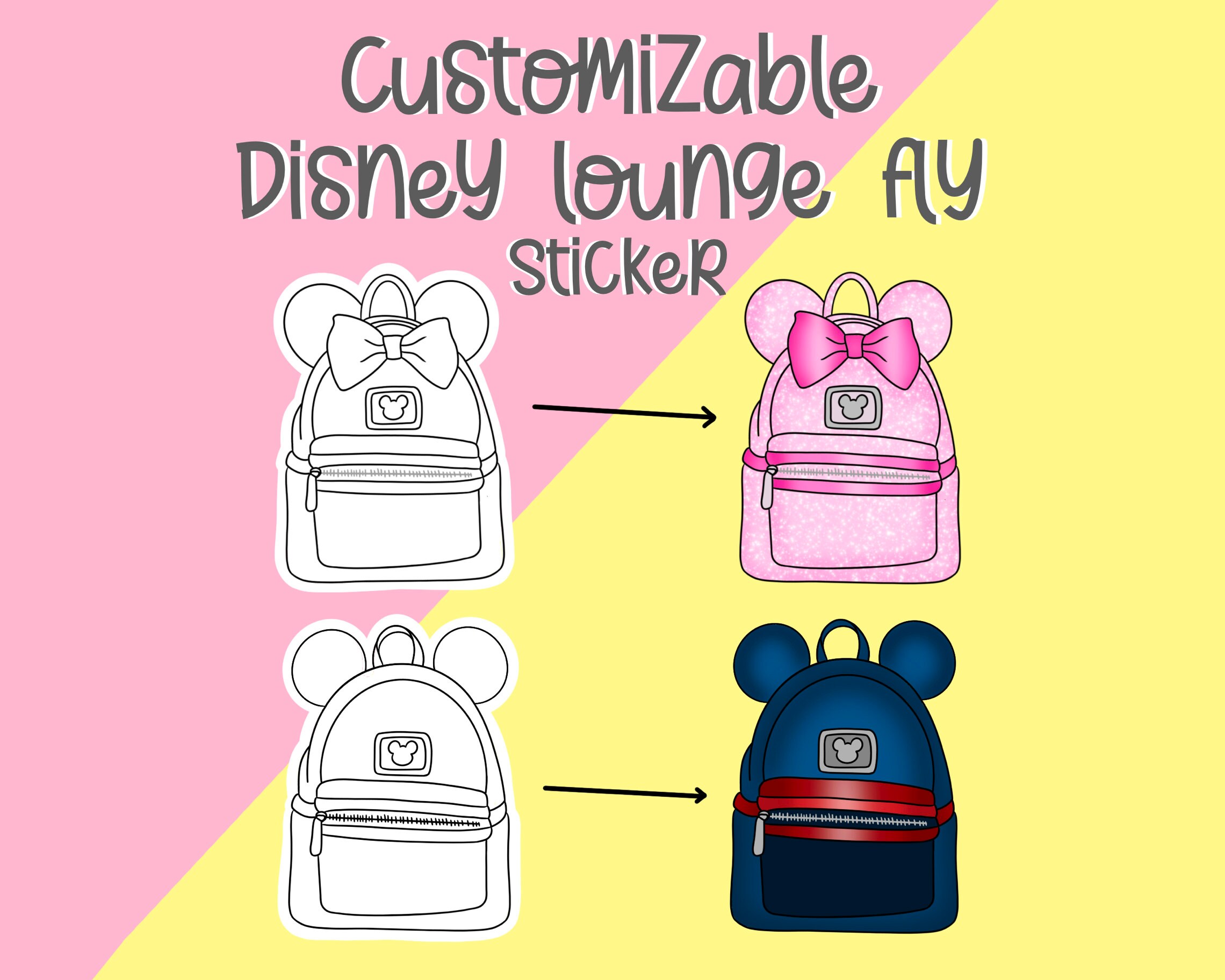 Customizable Disney Loungefly Sticker - Etsy