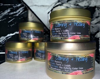 Calming & Healing Herbal Candles | Healing Candles | Self Care Candles | Container Candles | Thank You Gift | Homemade