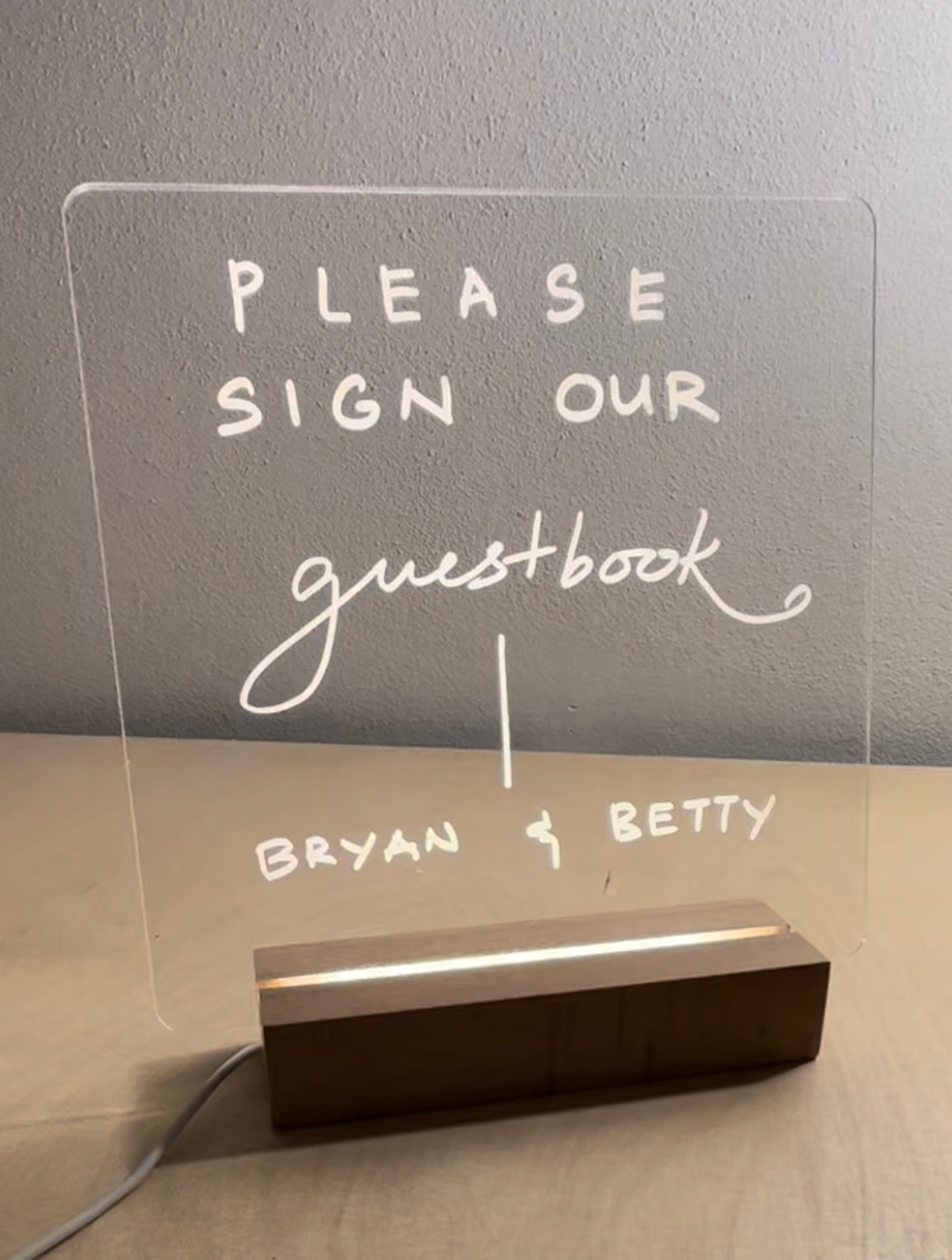 LED Note Board / Creative Led Night Light Etsy