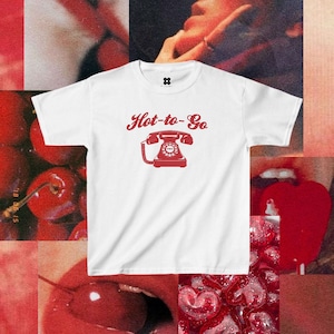 Hot to go Baby Tee, WLW Baby Tee, Y2K Baby Tee, Queer Pop Music Fans Baby Tee, Midwest Princess, Pride TShirt LGTBQ Gift Red Graphic Shirt