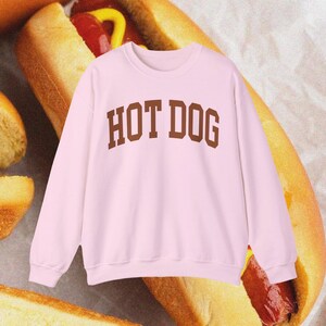 Hot Dog Sweatshirt | Fast Food Lover | American Food Sweatshirt | Hot Dog Gift | Funny Food Sweatshirt | Varsity Sweatshirt