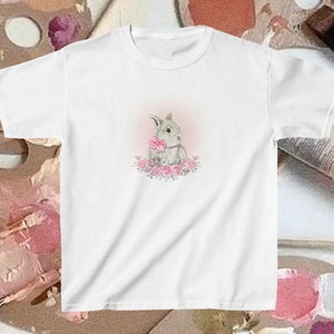 Bunny Baby Tee | Vintage Y2k 2000's Baby Tee | 90s Style Clothing | Y2K ...