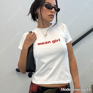 Mean Girl Baby Tee, Y2K Baby Tee, Coquette Baby Tee, 2000s Cute Clothing Aesthetic, Trendy Crop Top Baby Tee
