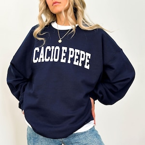 Cacio e Pepe Sweatshirt | Pasta Sweatshirt | Italian Food Lover | Foodie Gifts | Food Sweatshirt | Varsity Food Sweatshirt | Pasta Lover