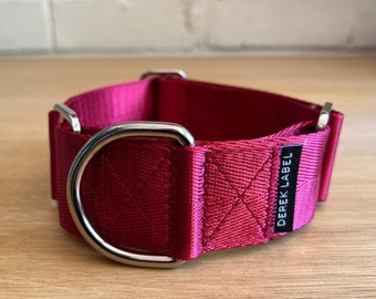 Martingale Collar Deep Red, Italian Greyhound Collar, Whippet Collar, Greyhound Collar, No Pull Collar