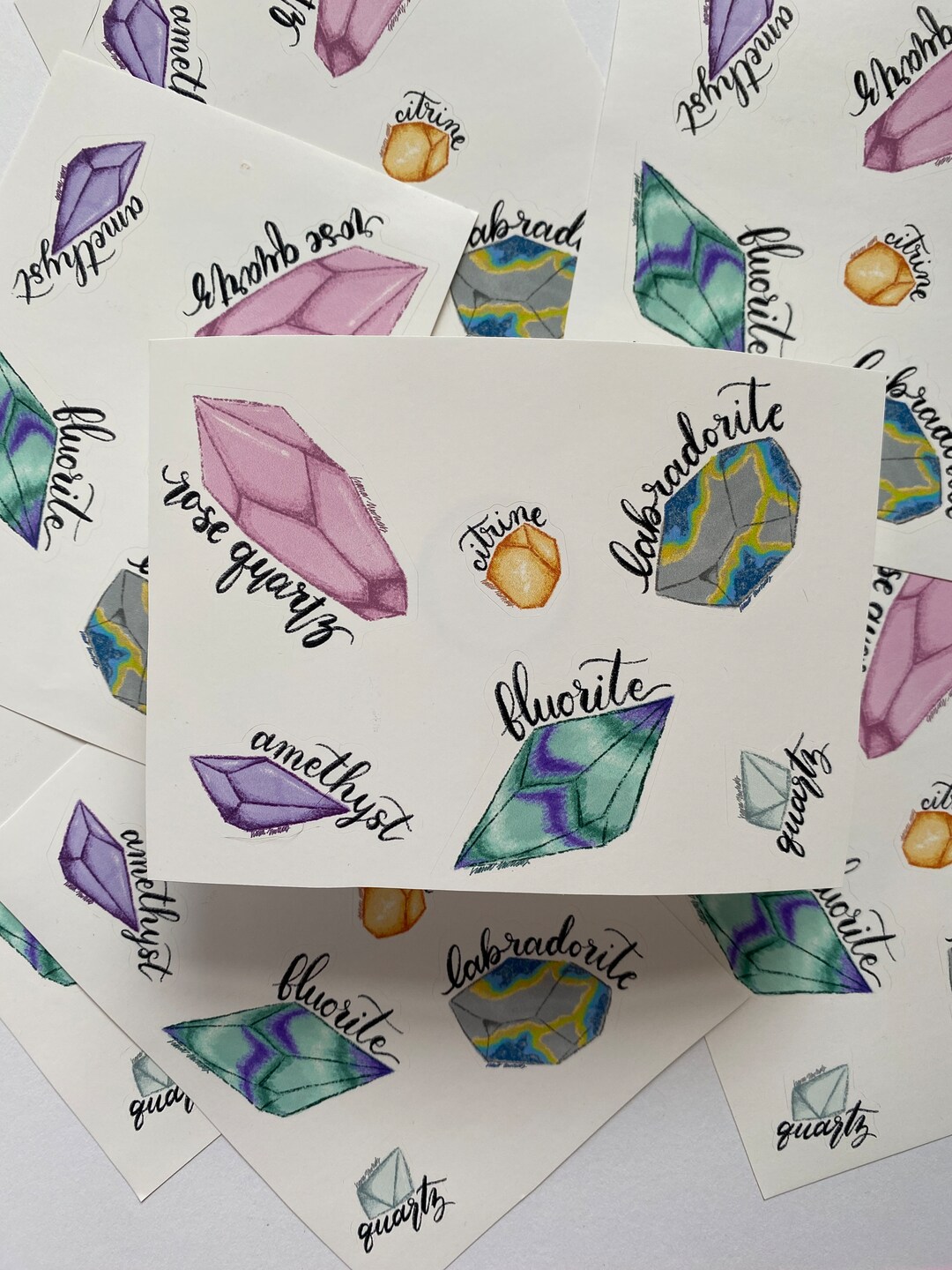 Crystal Sticker Sheet - Etsy