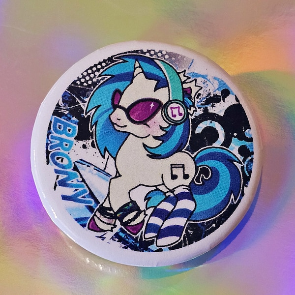 Dj-Pon Chibi Brony Pin [MLP]