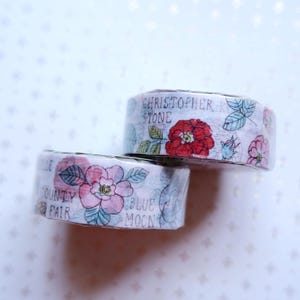 Shinzi Katoh Masking Tape / My heavenly garden- Rose/ CA shipping