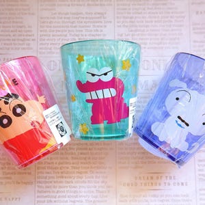 Crayon Shin-Chan cute clear color small cup/ Shinchan, Chocobi, Shiro